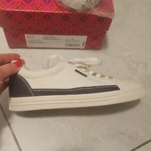 Tory Burch Ivory and Navy Sneakers. NWT